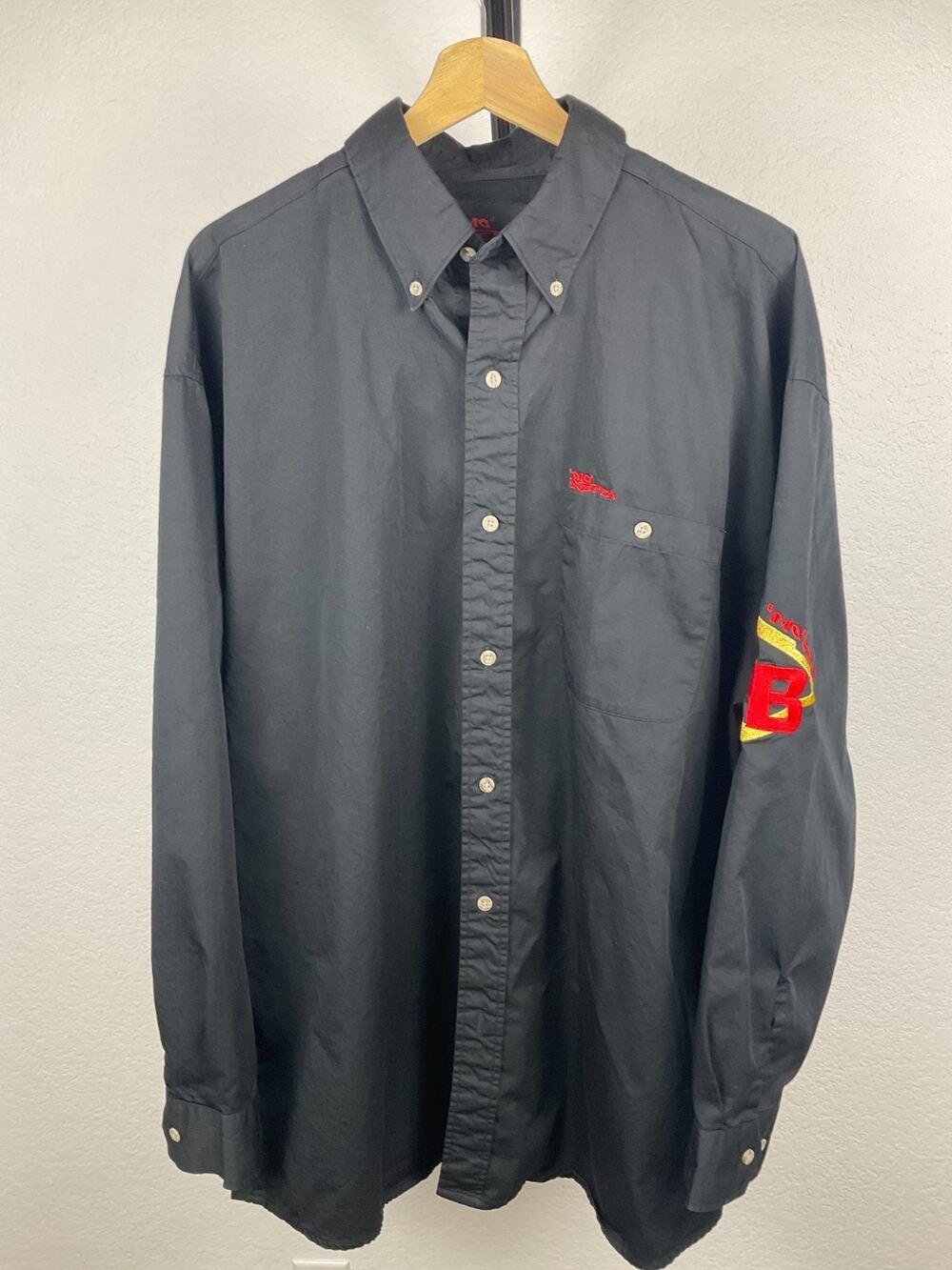 Mo Betta Mens XL Black Embroidered Western Button Down Shirt Cowboy Rodeo